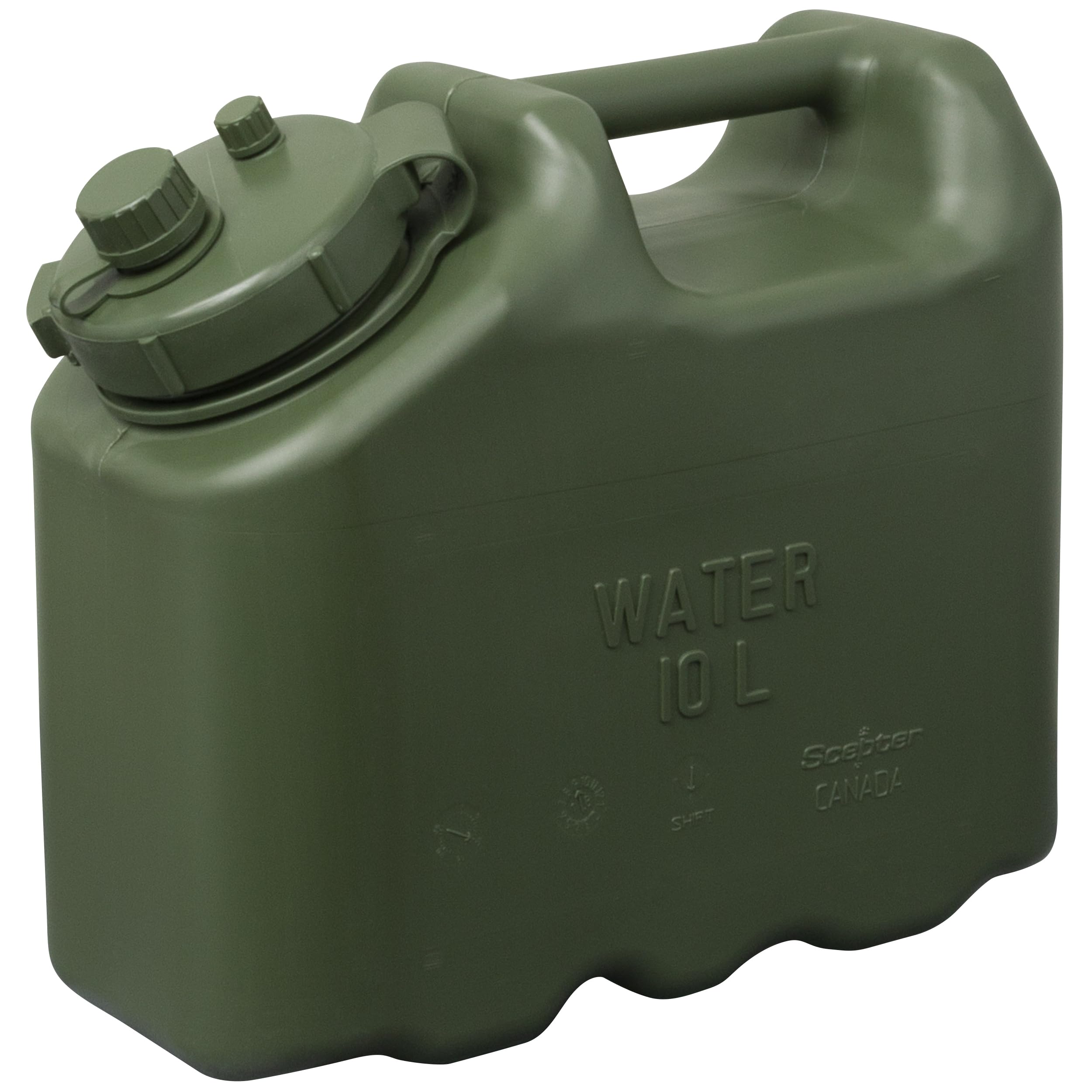 Scepter 2.5 Gallon True Military Bpa Free Water Container, Food Grade Water Jug For Camping And Emergency Storage, Green