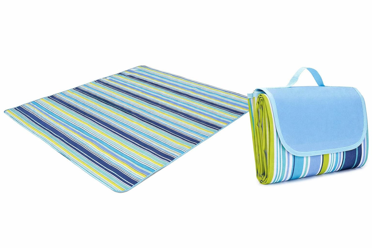 Aavrix Foldable Waterproof Picnic Mat Blanket  Portable Outdoor Beach Blanket With Handle | Camping Ground Sheet, Travel Sleepi