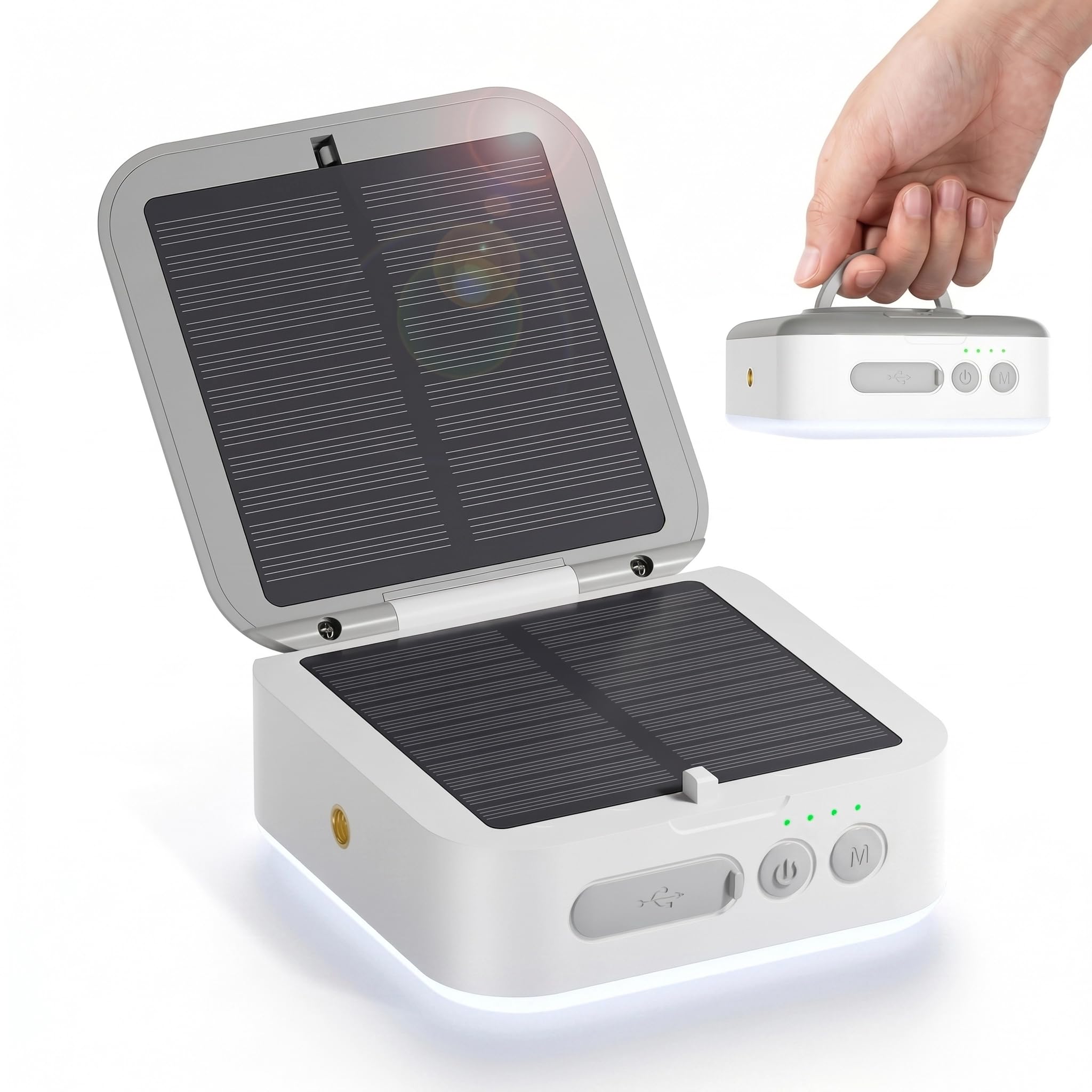 Solar Camping Lantern Rechargeable, 5200mAh Camping Lights 3000LM Camping Lights up to 144 Hours 5 Light Modes, IPX5 Waterproof 