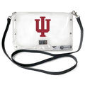 Littlearth NCAA Indiana Hoosiers Clear Envelope Purse with Black Fashion Strap, Team Color, 10 x 6.5 x 0.5