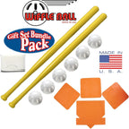 Wiffle Ball 6 Baseballs Official Size - 6 Pack Ball 32'' Bats 2 Pack, Orange Throw Down Bases (5 Piece),