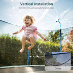 Lyromix Trampoline Accessories Kit, Trampoline Sprinkler, 50FT Solar Lights and Stakes, Non-Damaging to Net, Features 8 Light Mo