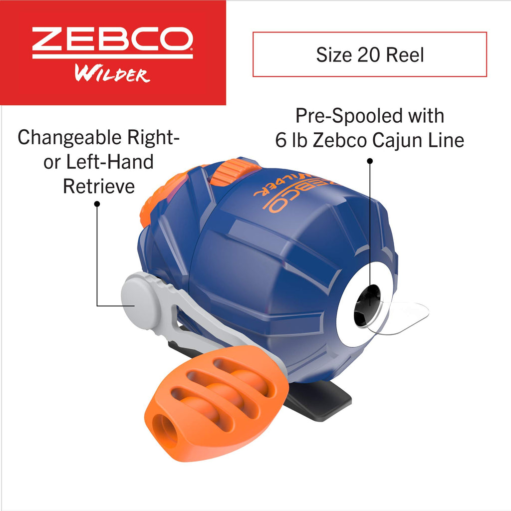 Zebco Kids Wilder Spincast Reel And Telescopic Fishing Rod Combo, 23.5-Inches To 4-Foot 3-Inch Telescopic Fishing Pole, Changeab