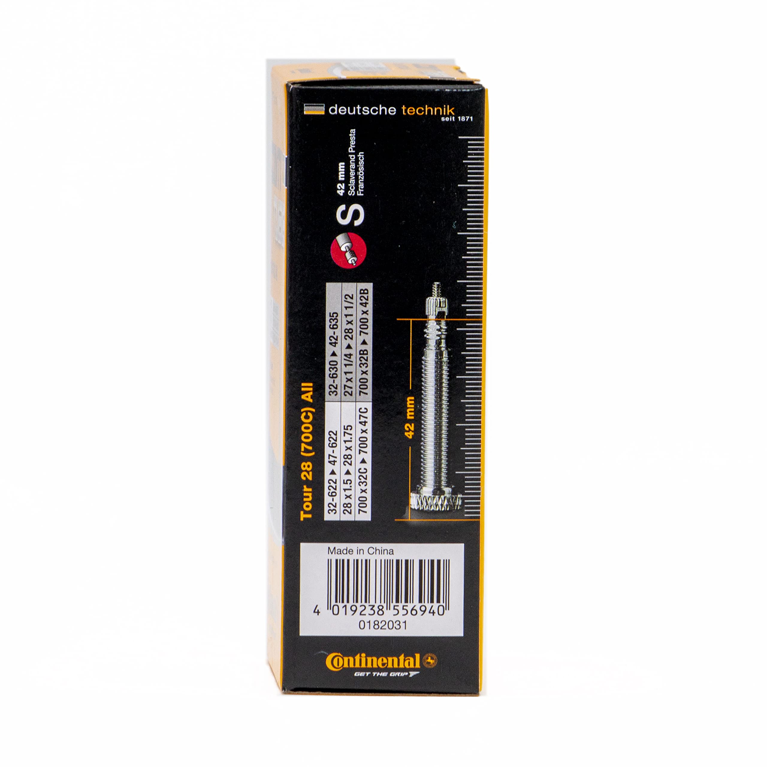 Continental 700C Bicycle Tube, 28/47 42Mm Presta Valve