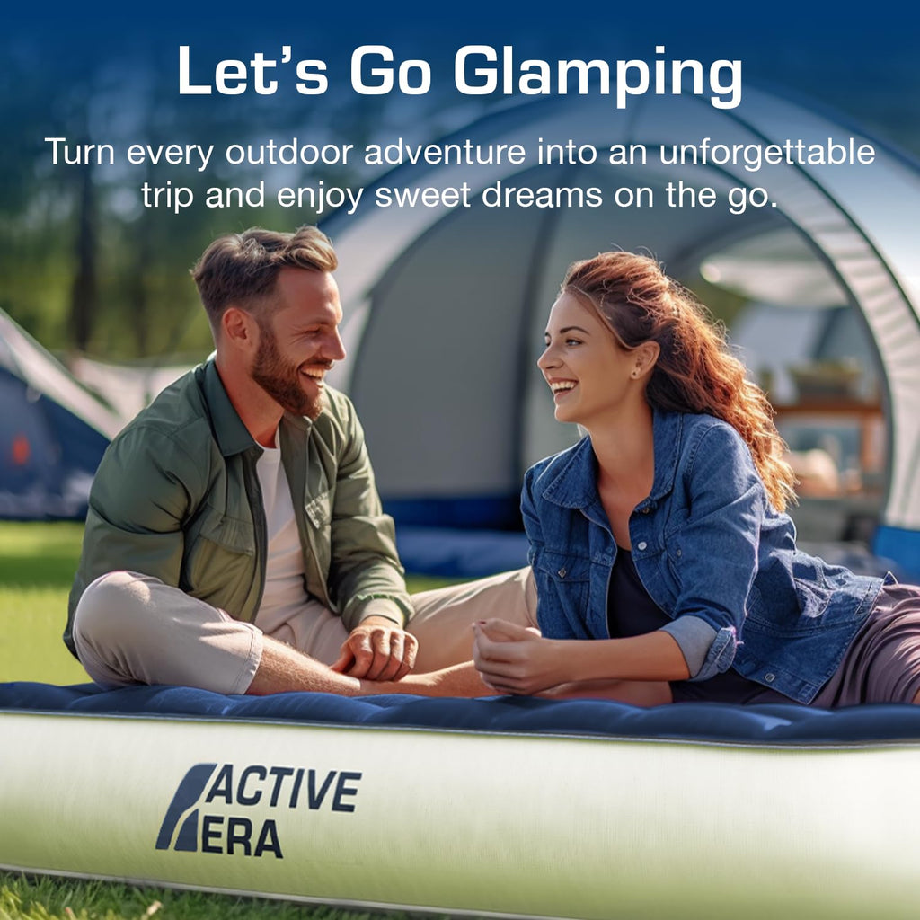 Active Era Luxury Camping Air Mattress With Built In Pump - Queen, Usb Rechargeable Pump, Travel Bag For Tent Camping