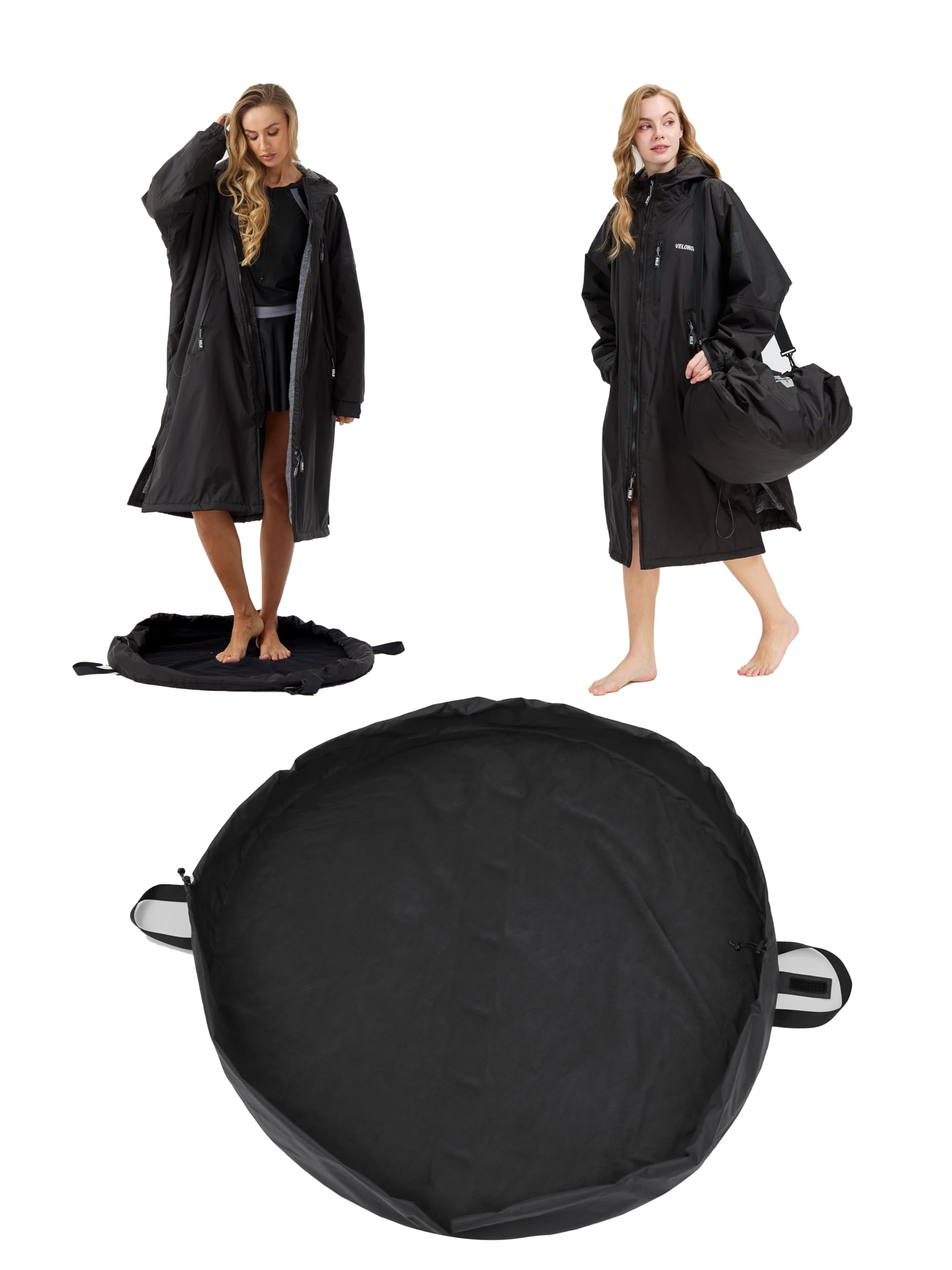 VELOROBE Portable Changing Mat & Carry Bag - Waterproof, Non-Slip, Quick-Dry Swim Mat for Changing Robe, Surfing & Camping