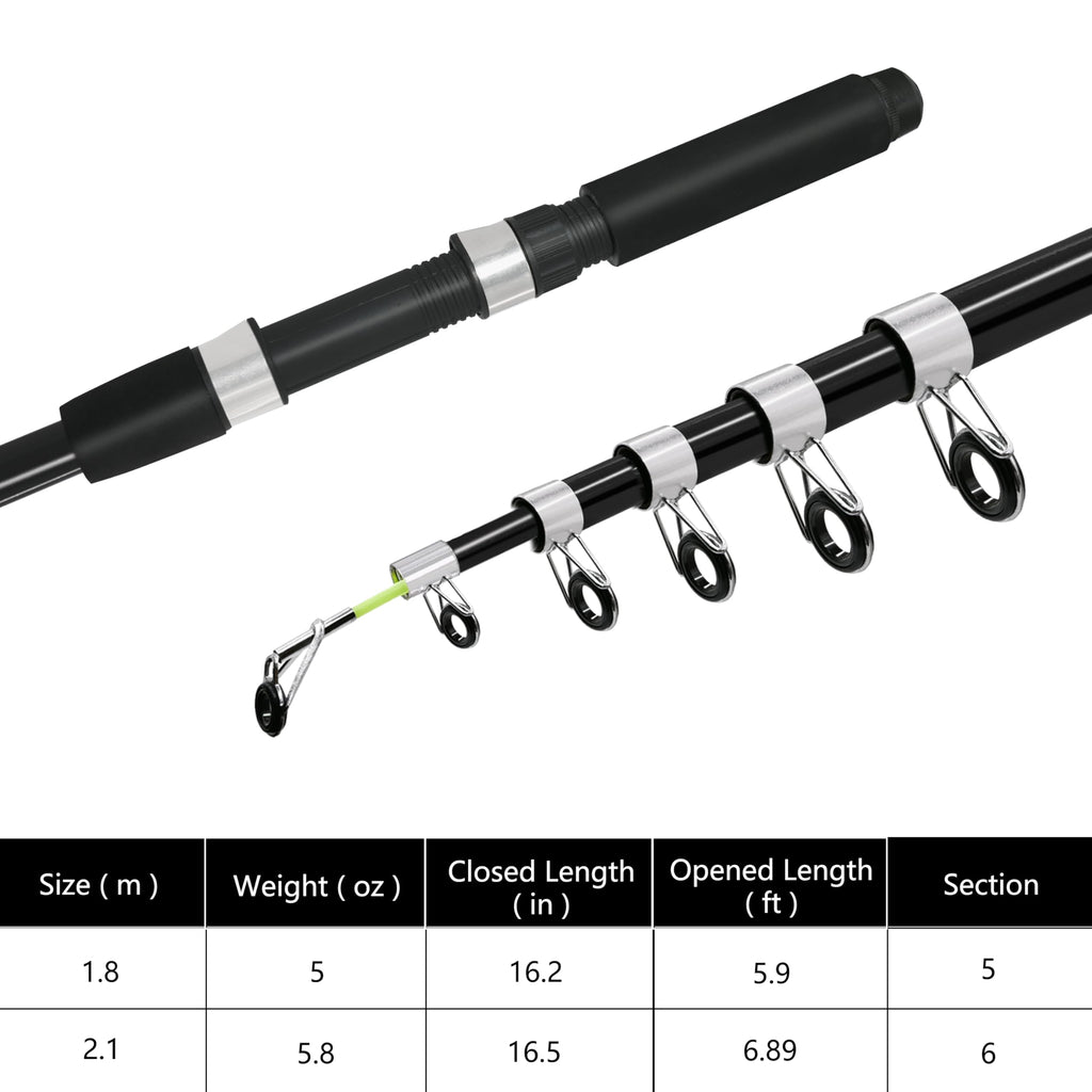 Ololyap Fishing Pole Combo 2Pcs Telescopic Fishing Rod And Aluminum Reel Combos With Carrier Bag Sea Saltwater Freshwater Fishin