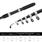 Ololyap Fishing Pole Combo 2Pcs Telescopic Fishing Rod And Aluminum Reel Combos With Carrier Bag Sea Saltwater Freshwater Fishin