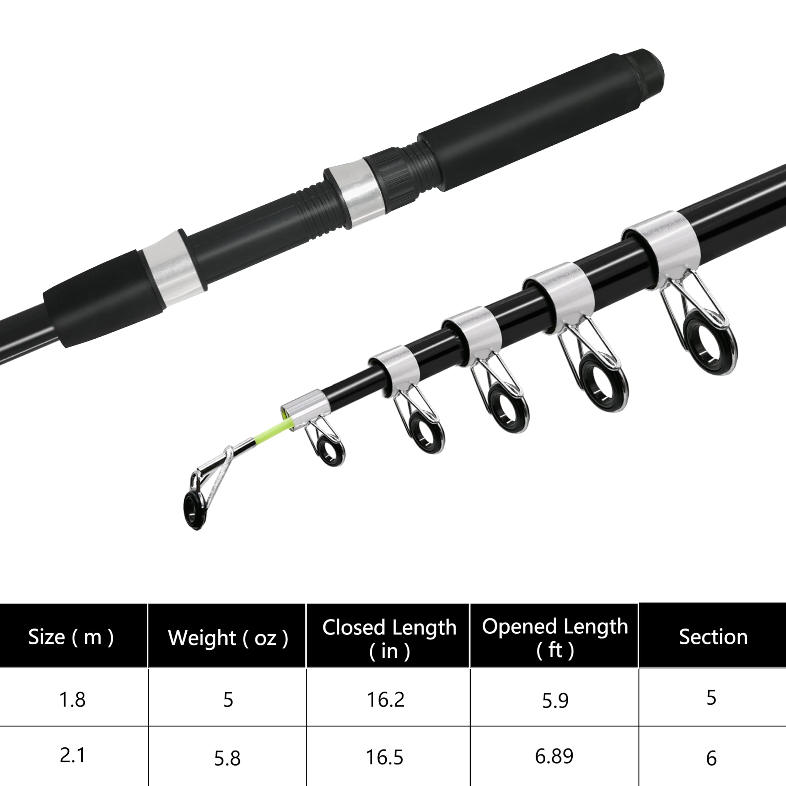 Ololyap Fishing Pole Combo 2Pcs Telescopic Fishing Rod And Aluminum Reel Combos With Carrier Bag Sea Saltwater Freshwater Fishin
