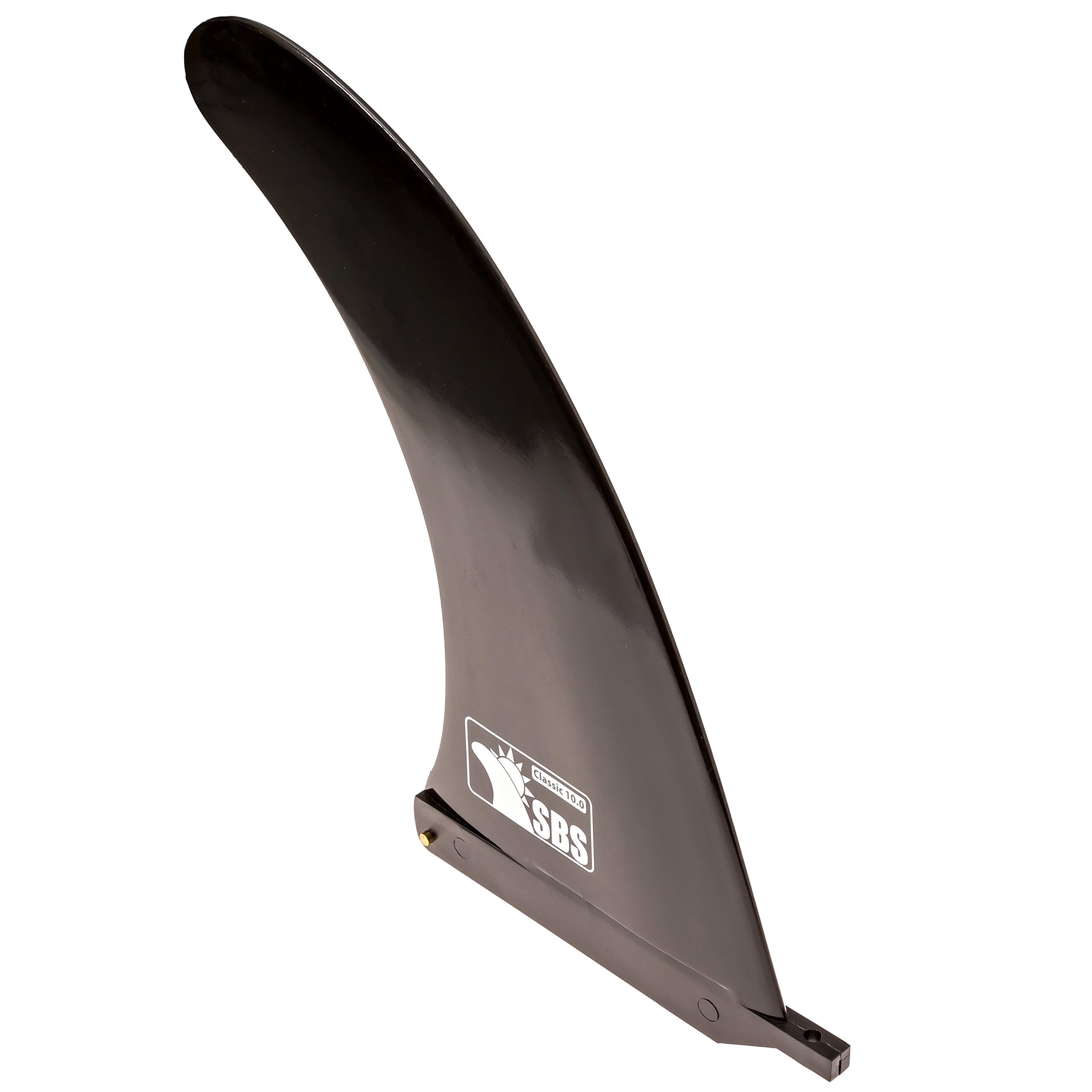 Sbs 10'' Surf & Sup Fin - Free No Tool Fin Screw - 10 Inch Center Fin For Longboard, Surfboard & Paddleboard