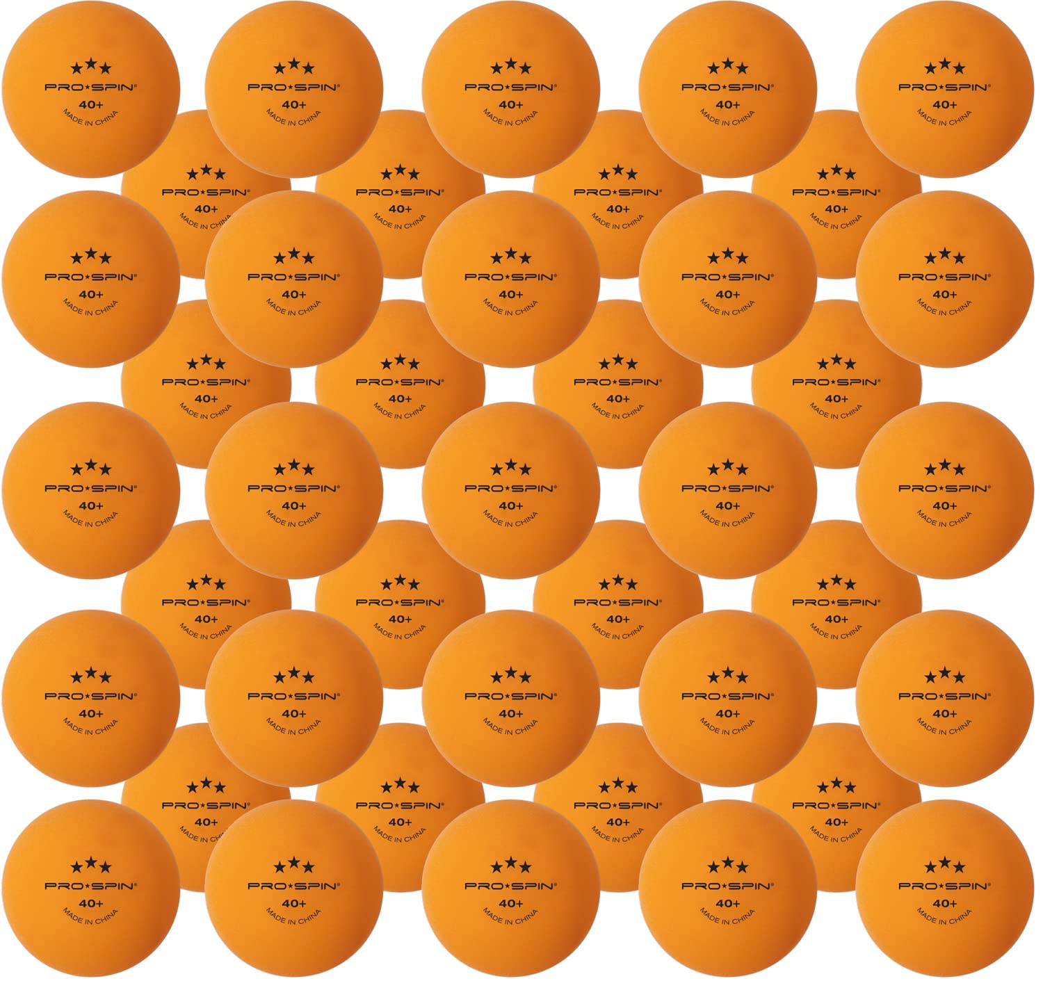 Pro Spin Ping Pong Balls - Orange 3-Star 40+ Table Tennis Balls (Pack Of 60) | High-Performance Abs Training Balls | Ultimate Du