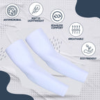 Kuhnmarvin Women Compression Arm Sleeves For Men To Cover Arms Tattoo Cover-Up Volleyball Sleeve Softball Pickleball (5Pairs Whi