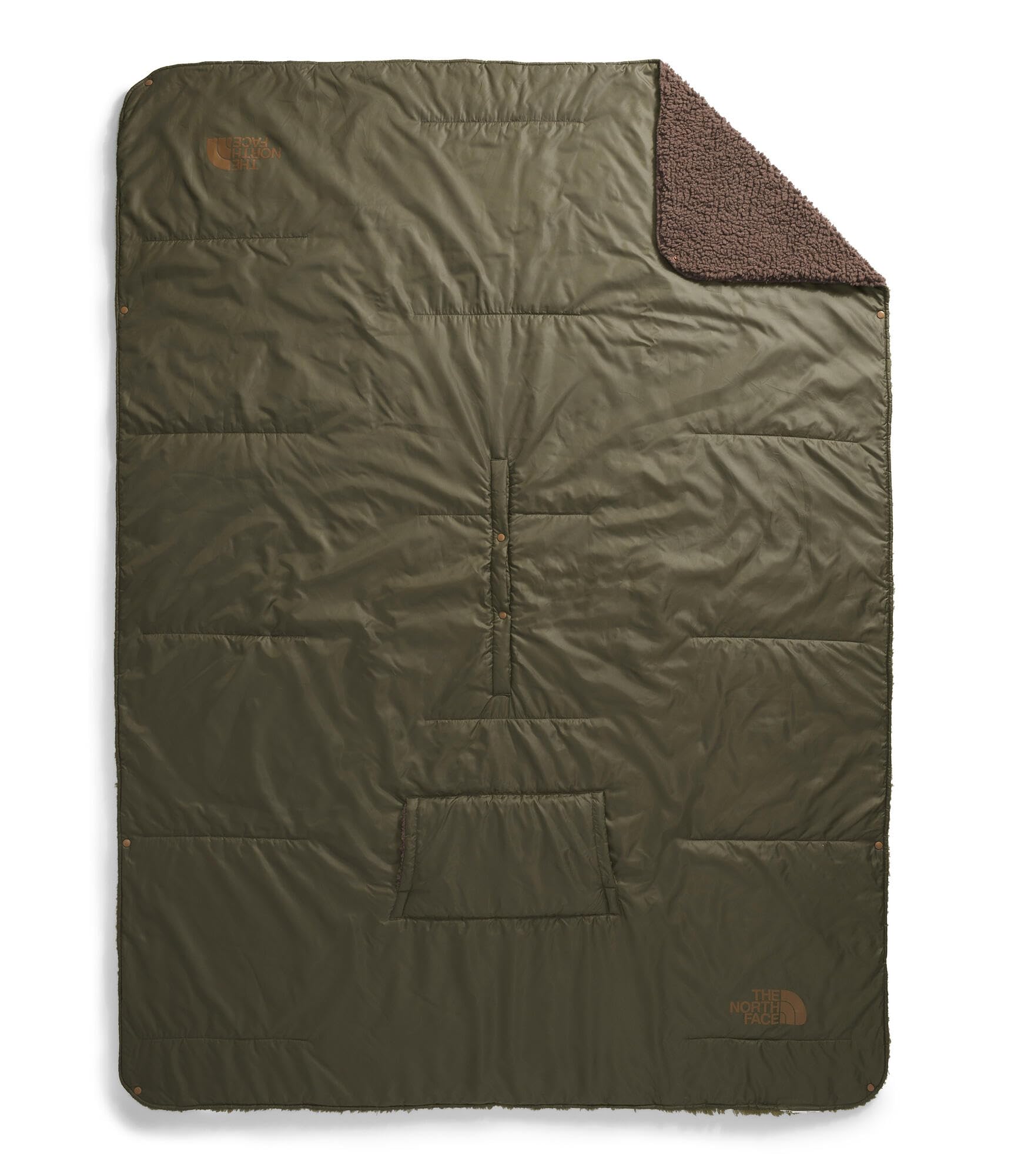 THE NORTH FACE Wawona Fuzzy Blanket - Dual Sided & Packable Design, Ultra Soft Fleece Lining & Water Repellent Outer, New Taupe 