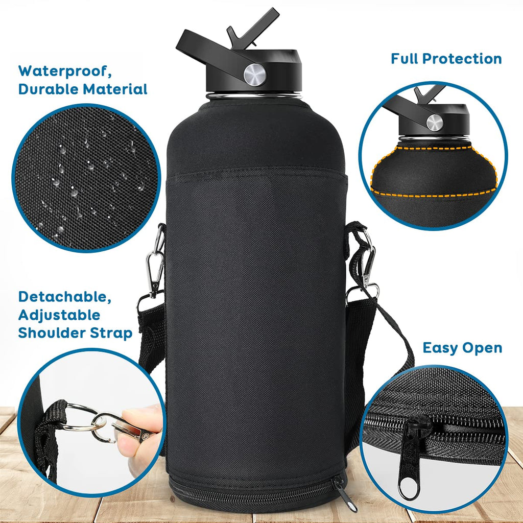Buzio Water Bottle Holder Carrying Pouch For 87 Oz Bottles - Carry, Protect And Insulate Your Flask With This Military Grade Car