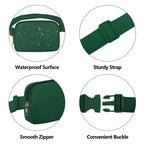 Vorolo Fanny Pack Christmas Gift For Women And Men Crossbody Bag Belt Bag Bum Bag With Adjustable Strap For Sportsdeep Green