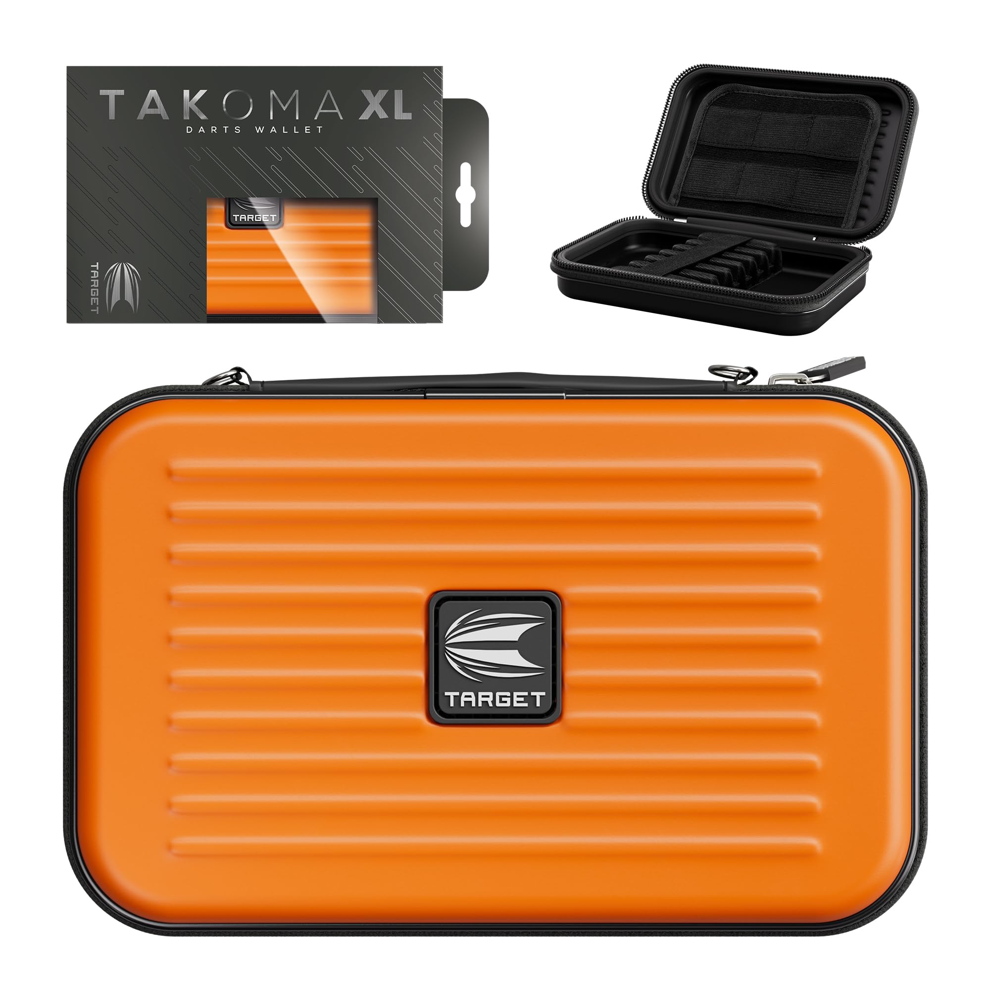Target Darts Takoma XL Darts Wallet Case, Orange - Holds 6 Darts, Protective EVA Holder with Double Zip Lock Pouches - Professio