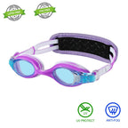 Hydrocomfy Toddler Goggles 3-6 Years Old, Kids Goggles For Swimming, Purple Dolphin/Mermaid Swim Goggles For Little Girls