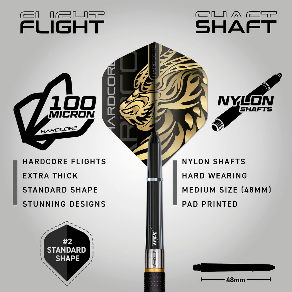 Red Dragon Golden Eye 1: 22G - Tungsten Darts Set With Flights And Stems