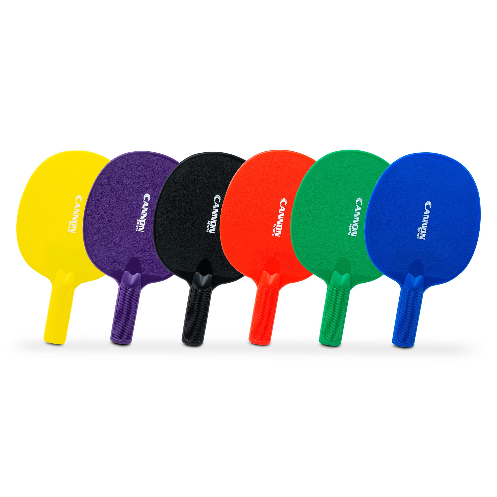 Cannon Sports Table Tennis Paddle - Unbreakable And Weather Resistant For Indoor/Outdoor (Set Of 6 Assorted Colors)