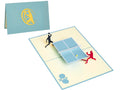 Rykamia Ping Pong Pop Up Card - Blank Table Tennis Gift for Birthday, Anniversary, Retirement, Thank You, Good Luck, Dad