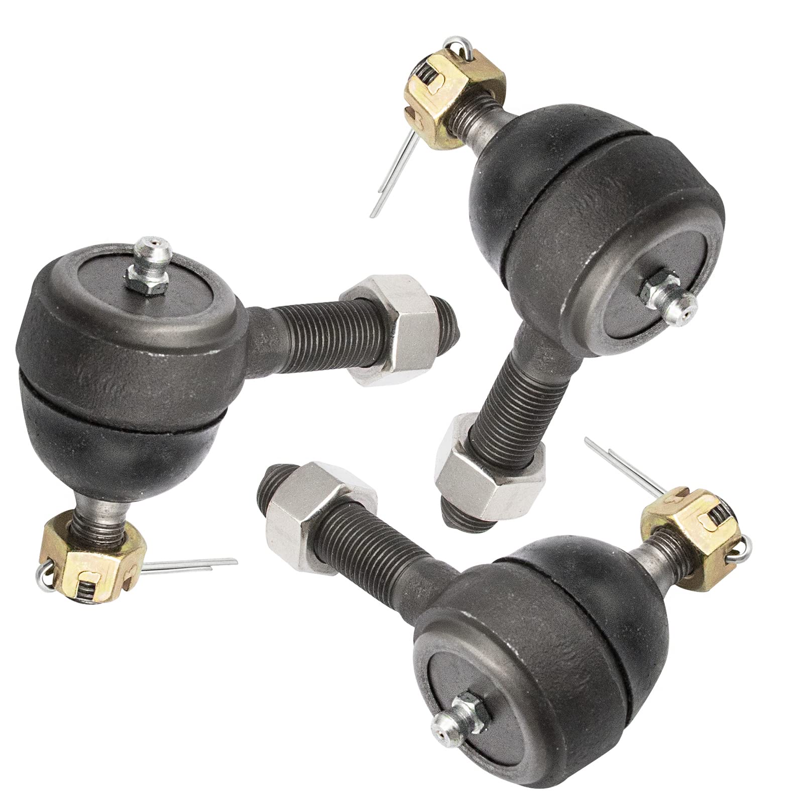 Ball Joint Kit,Set Of (3) Tie Rod End With Grease Fitting Fits For Club Car Ds Golf Carts (1976-2008)