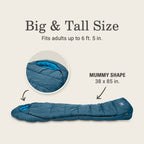 Coleman Tidelands 30 Big & Tall Mummy Sleeping Bag
