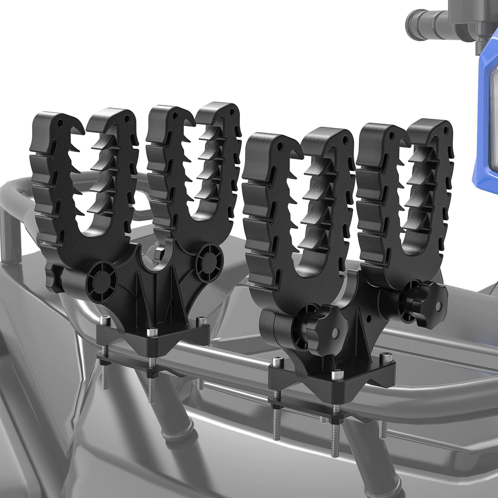 Kemimoto Double Tool Holder For Atv, Tool Mount For Atv, Bow Rack Tool Grips With Rubber Straps Compatible With Hunting Bike Mob