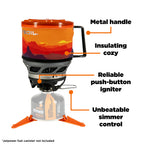 Jetboil Minimo Camping And Backpacking Stove Cooking System With Adjustable Heat Control (Sunset)