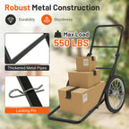 Goplus Folding Deer Cart With Polyester Liner, 550 Lbs Heavy-Duty Hunting Game Hauler With 20 Rubber Wheels, Ergonomic Handle, U