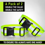 Dashglow - 2 Pack - Reflective Glow Belt Safety Gear, Pt Belt, For Running Cycling Walking Marathon Military (2 Pack)