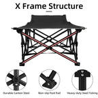 Fragess Portable Camping Cot, Sleeping Cots For Adults, 28 Extra Wide Heavy Duty Folding Cot Max Load 600Lbs With Thick Mattress
