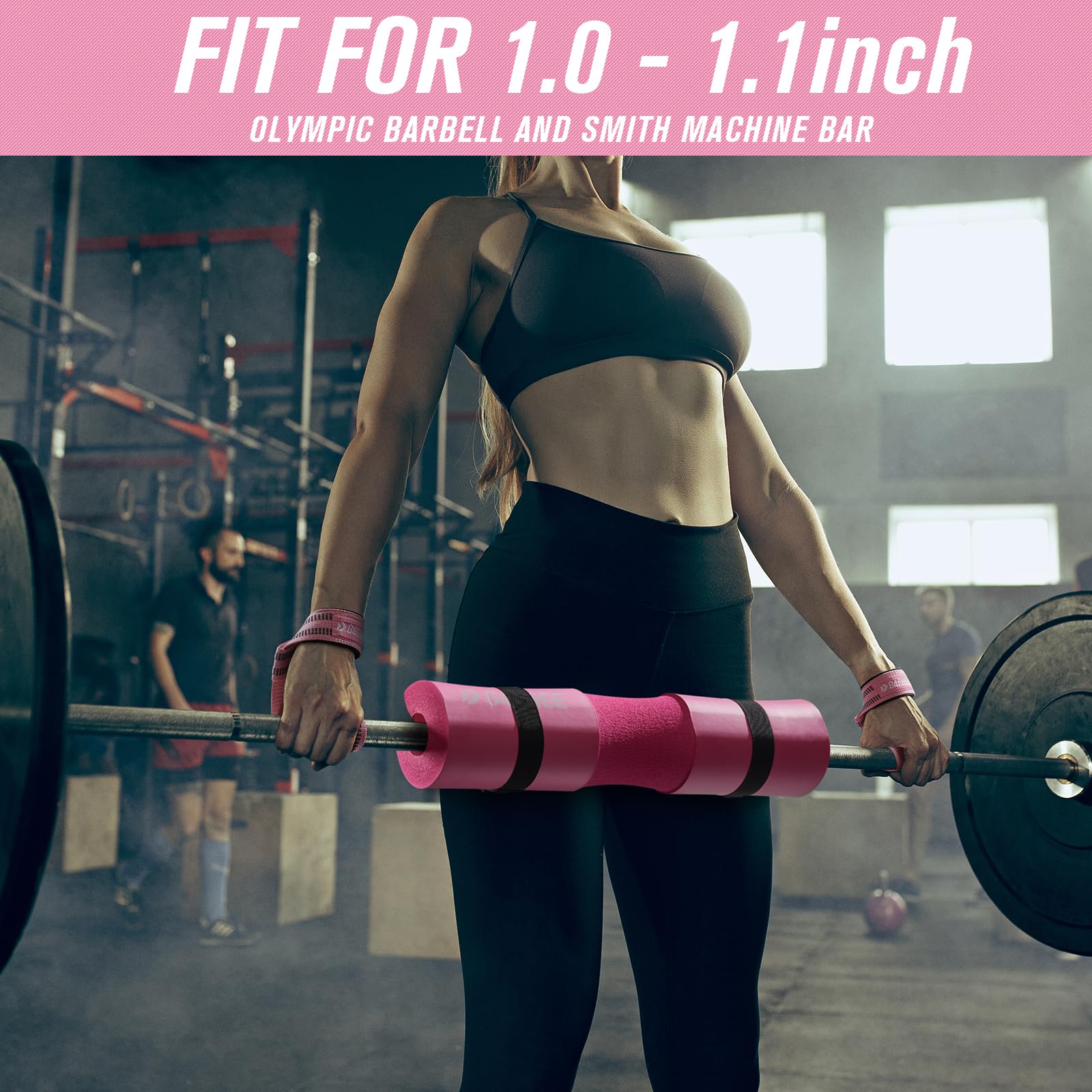 G4Free 7Pcs Barbell Pad Set For Squat, Hip Thrusts, Lunges Standard Olympic Bars With 2 Gym Ankle Safety Straps, 3 Hip Resistanc