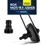 Five Oceans Outboard Motor Muffs, Universal Outboard Motor Flusher, Black Pvc Marine Grade Rectangular Muffs, Coated Steel Brack