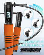 Renpho Jump Rope With Counter, Smart Jumping Rope With App, Fitness Skipping Ropes For Men Workout, Exercise Skip Rope For Women