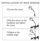 Royor Bike Mirrors For Handlebars Rearview Mirror - Bicycle Mirrors For Handlebars, 360 Adjustable Rotatable Bicycle Mirror For