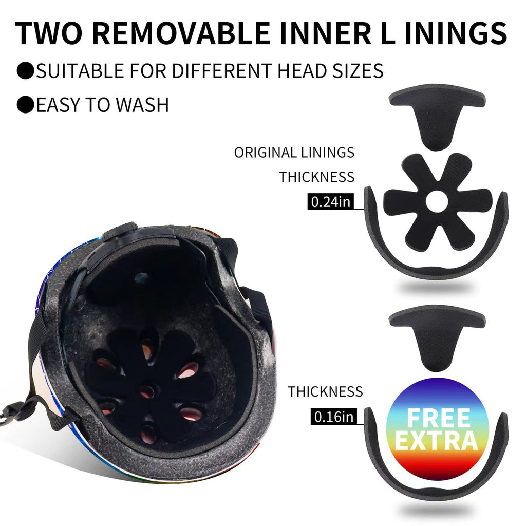 Jeefree Skateboard Cycling Helmet,Kids Adjustable Bike Helmet Suitable For Toddler Kids Youth Boys Girls,Multi-Sport Scooter Rol