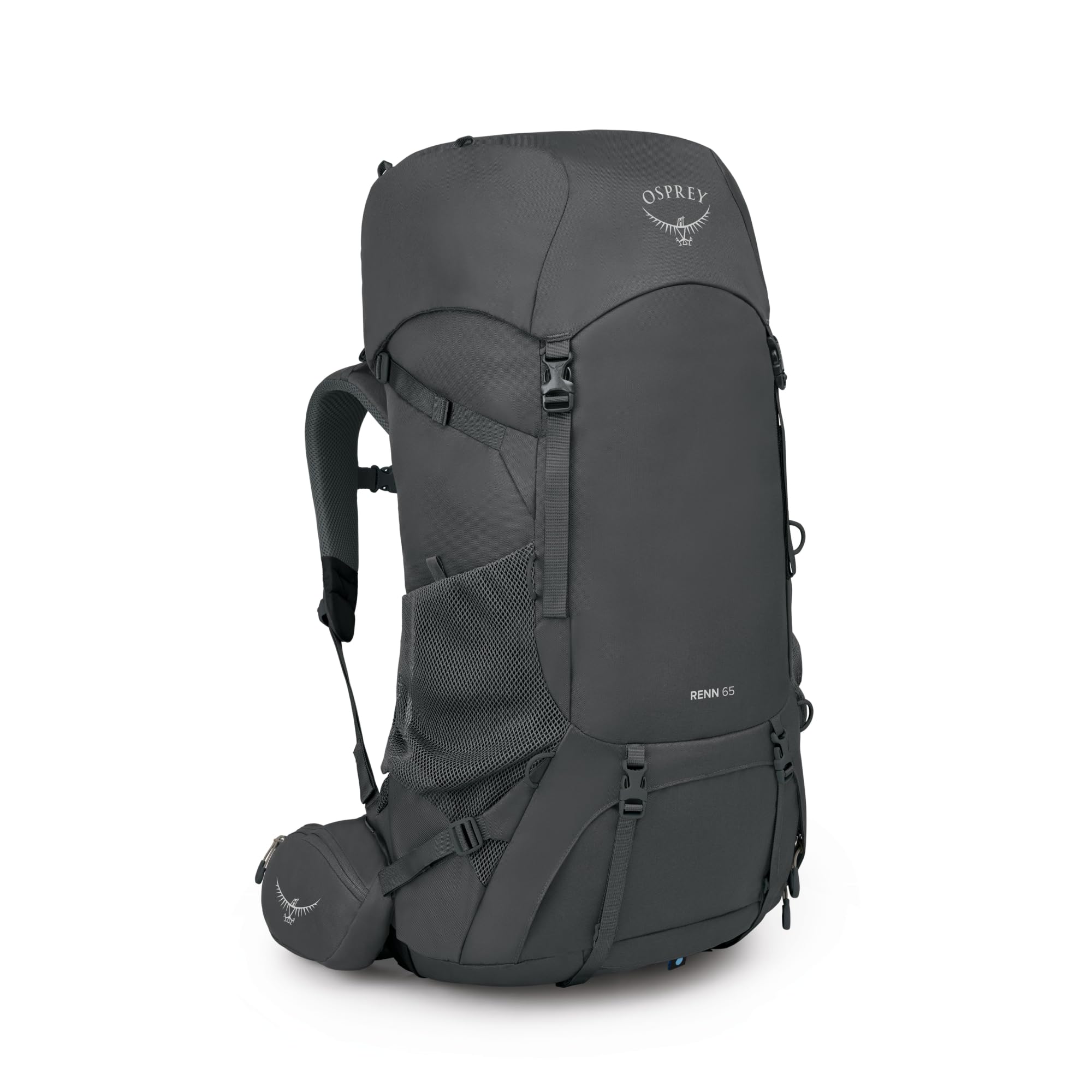 Osprey Renn 65L Womens Backpacking Backpack, Dark Charcoal/Gray Wolf, Extended Fit
