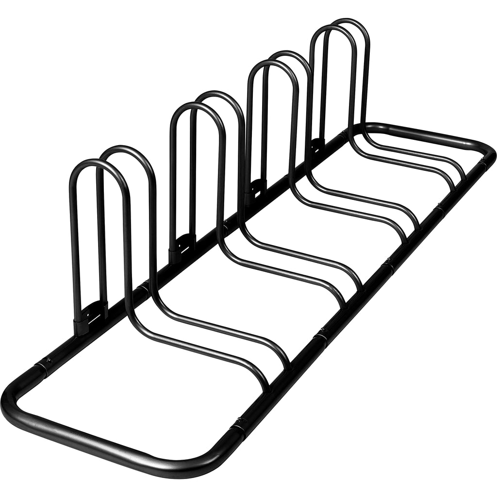 Retrospec Stash Garage Bike Rack, Weather Resistant Fine Powder Steel Coating Fits Wheels up to 3, Black, 4-Bike Rack L:59 x W