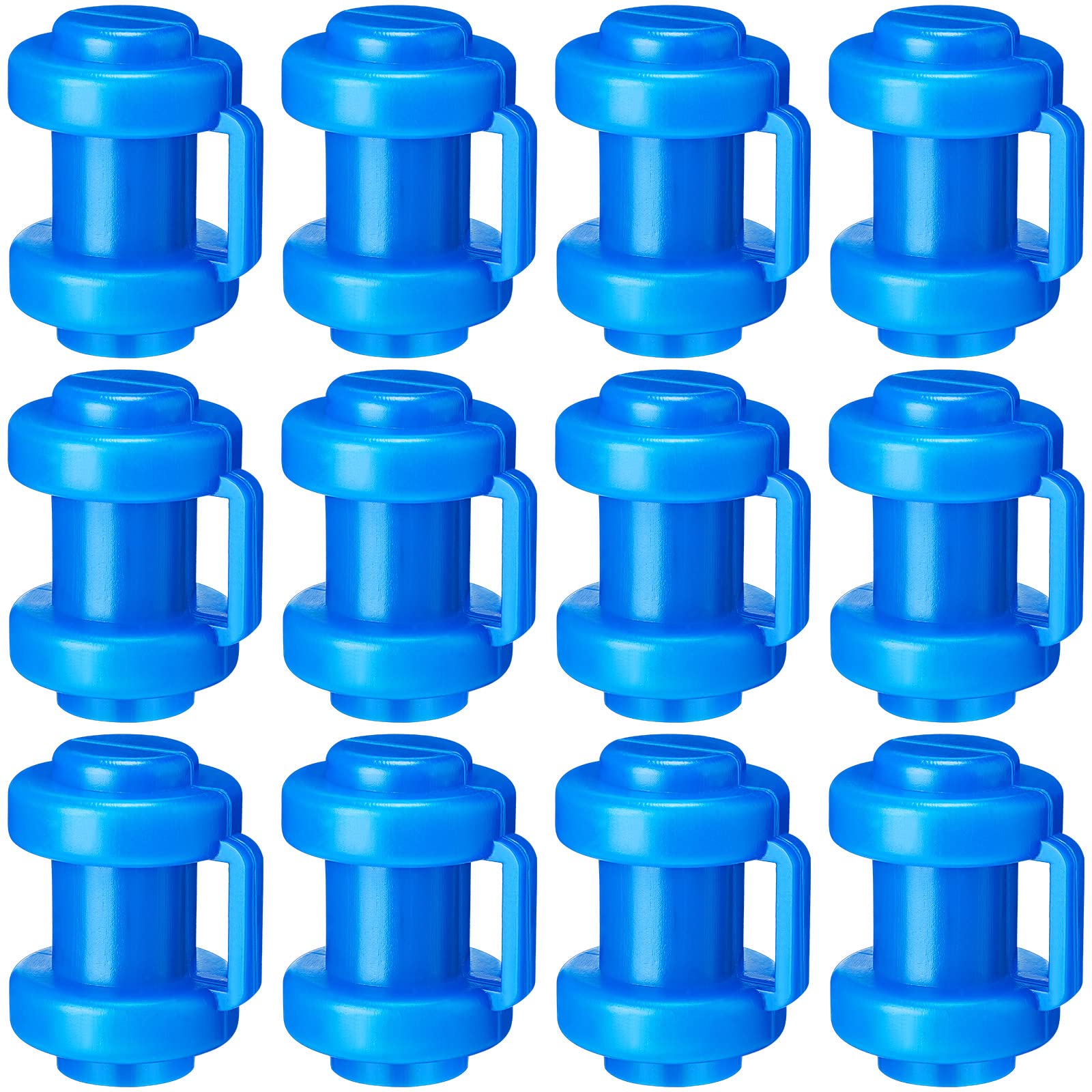 Lanties 12 Pcs Trampoline Caps - 1 Inch Diameter Enclosure Net Pole Caps & Replacement Poles for Safety Accessories