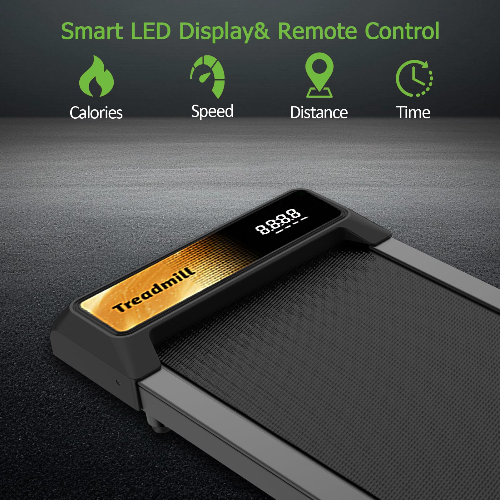 Cyclerade Walking Pad Treadmill, Portable, Remote Control, App Data Link, Compact Design For Home Office