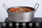 Boundless Voyage Outdoor Camping Titanium Pot 2L Stockpot With Lid Folding Handle Hiking Picnic Portable Big Capacity Soup Pot H