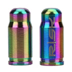 2Pcs Presta Valve Caps, Oil Slick Stem Bolts, Tc4 Titanium Alloy Bike Tire Valve Caps, Multicolor Mountain Road Ycle Bike Valve 