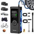 VEEAPE Tiny Pump Mini Bike Tire Pump - Max 120PSI Portable Electric Bicycle Air Pump with Auto Stop - Bicycle Inflator with Pres
