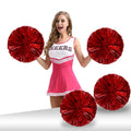 Pack Of 4 Cheerleading Pom Poms 12 Inch 80G Foil Plastic Metallic Cheerleader Pom Poms For Cheer Sport Kids Adults Team Spirit C