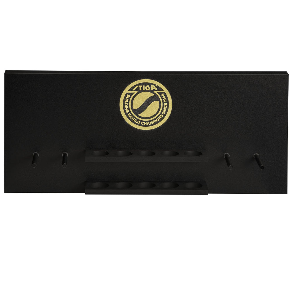 Stiga Ping Pong Storage Wall Rack | Holds Up To 10 Balls And 6 Paddles | Easy Mount For Any Flat Surface