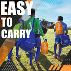 Runbow 6X4 Ft Portable Kids Soccer Goal For Backyard Practice Soccer Net With Carry Bag (6X4 Ft, Orange, 2 Pack)