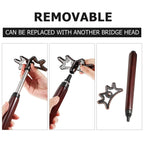 Sumind Retractable Pool Bridge Stick - Billiards Accessories Cue Bridge With Removable Head And Wooden Handle, Ideal For Pool Ta