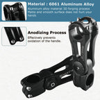 Yapjeb Bike Stem 31.8 145Mm 85 Degree Adjustable Bike Stem Mountain Bike Stem Short Handlebar Stem Riser For Bicycle, Road Bike,
