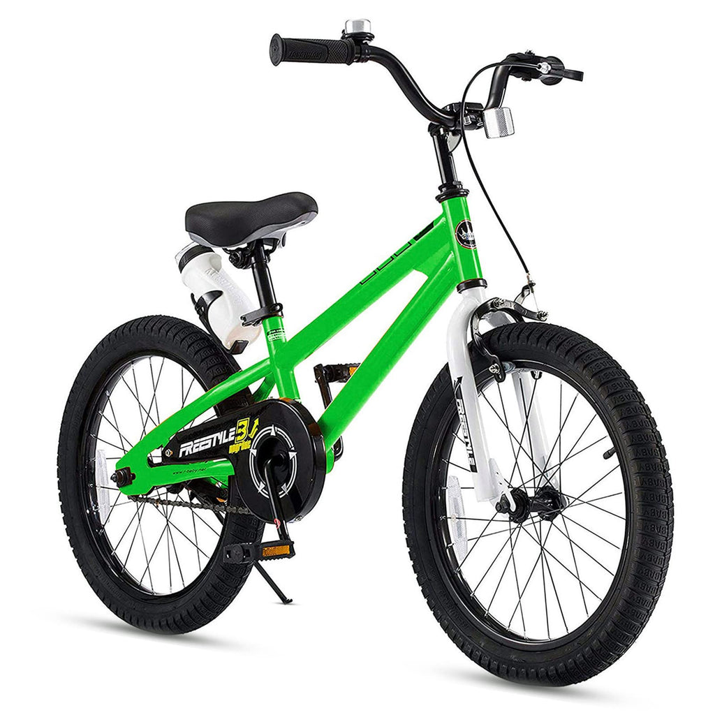 Royalbaby Freestyle Kids Bike Boys Girls 18 Inch Bmx Childrens Bicycle With Kickstand For Ages 5-8 Years, Green