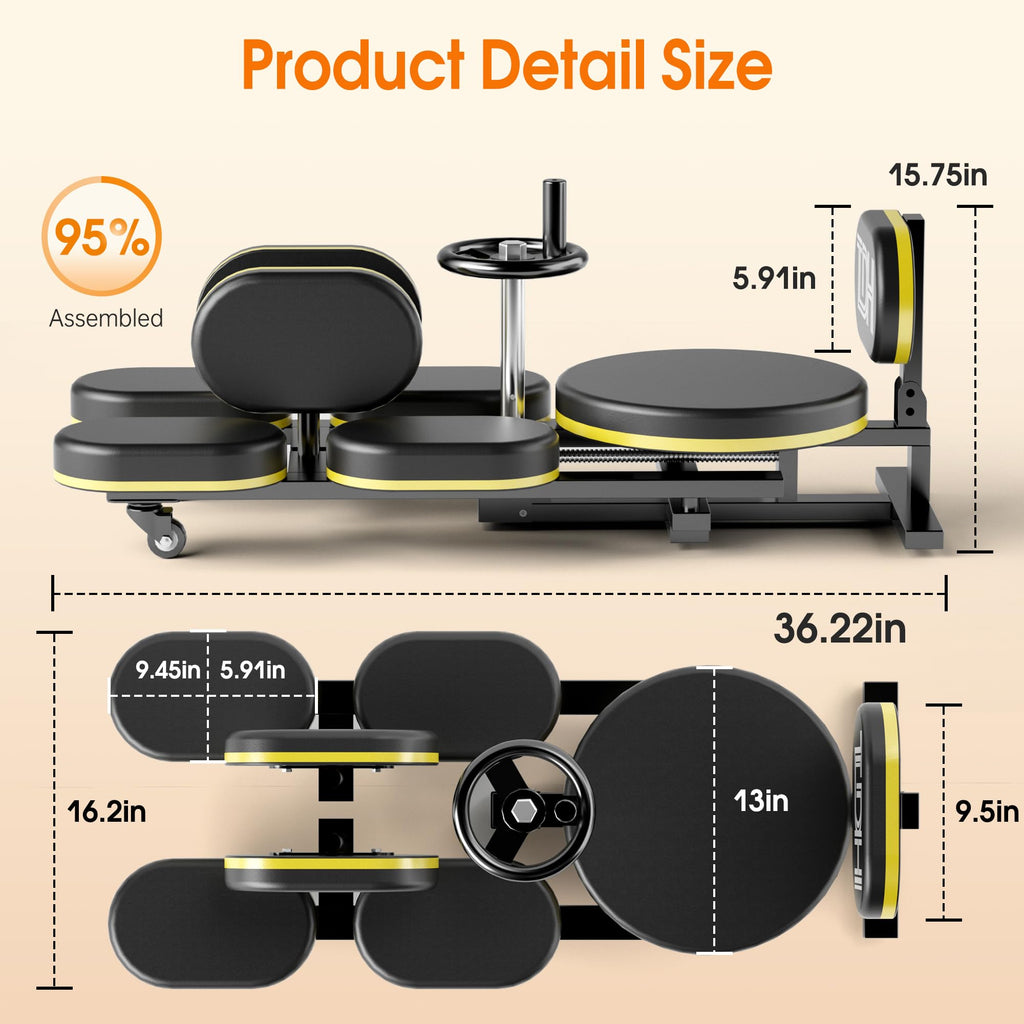 Tdh Leg Stretcher, Split Machine For Fexibility & Splits Training, Adjustable Stretching Equipment For Home Gym, Soft Padding Fo
